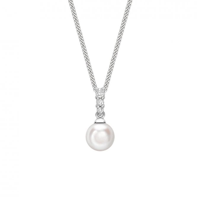 Aminoff London 18ct WG Akoya Pearl & Diamond Pendant
