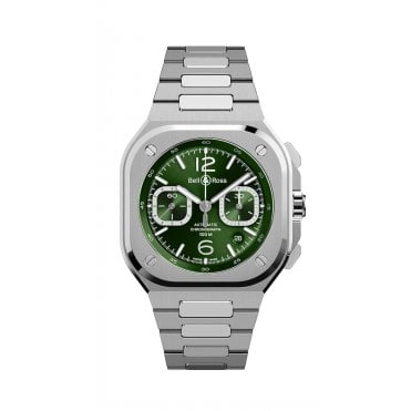 BR-05 chrono green steel 42 MM