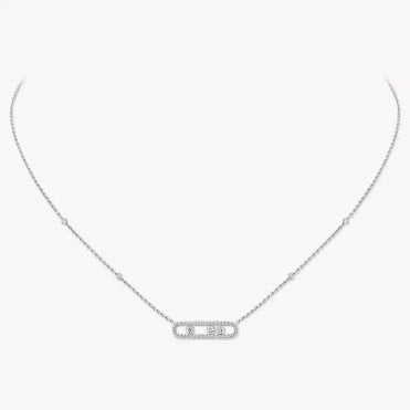 Baby Move Pavé White Gold Diamond Necklace