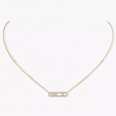 Baby Move Pavé Yellow Gold Diamond Necklace
