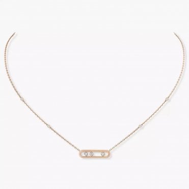 Baby Move Pink Gold Diamond Necklace