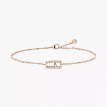 Messika CARE(S) Pavé Children's Bracelet Pink Gold Diamond Bracelet