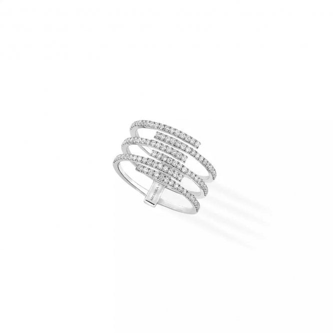 MESSIKA Gatsby 6 Rows White Gold Ring