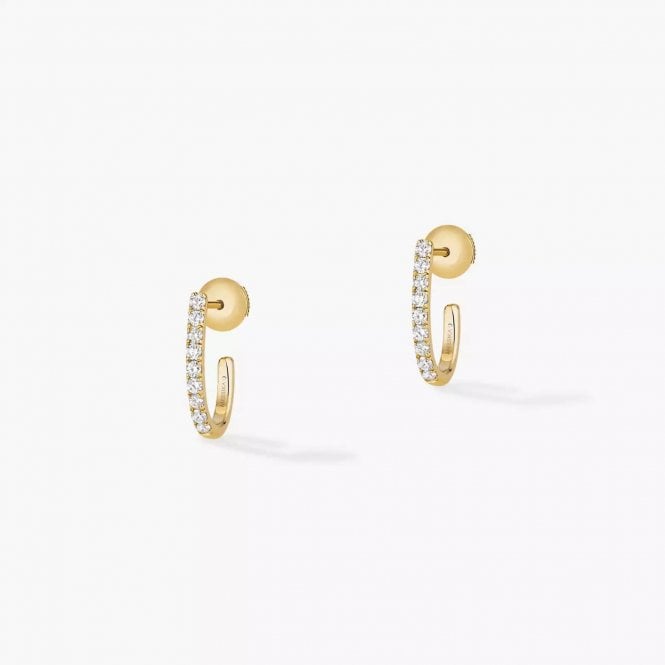 MESSIKA Gatsby XS Hoop Yellow Gold Diamond Earrings