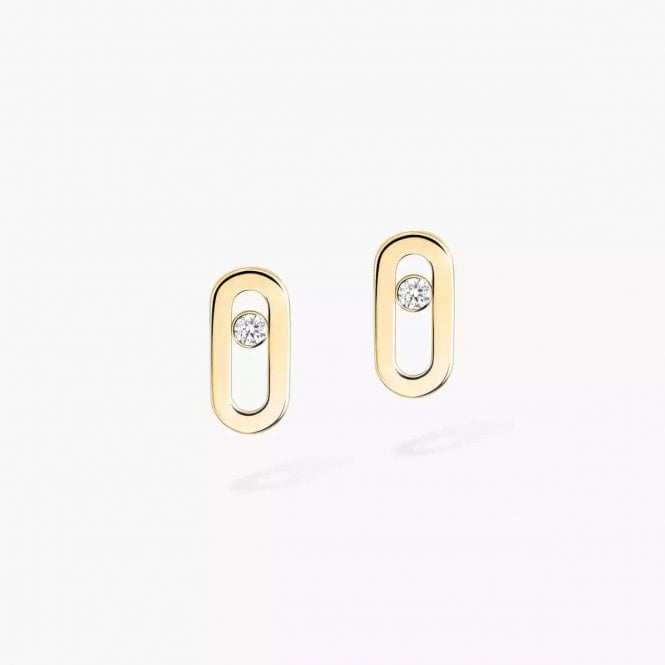 MESSIKA Gold Move Uno Stud Earrings Yellow Gold Diamond Earrings