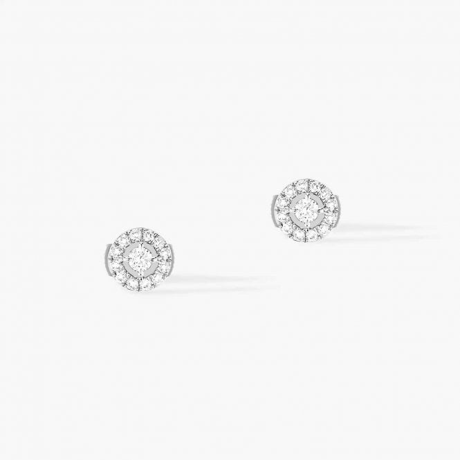 MESSIKA Joy Round Diamonds SM White Gold Diamond Earrings