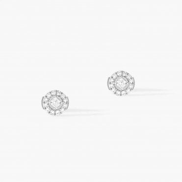 Joy Round Diamonds SM White Gold Diamond Earrings
