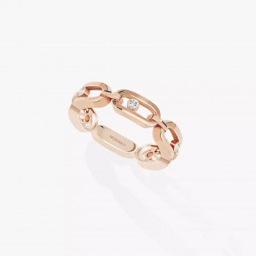 Move Link Multi Pink Gold Diamond Ring