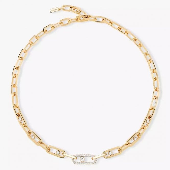 MESSIKA Move Link Yellow Gold Diamond Necklace