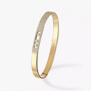 Move Noa Bangle SM Pavé Yellow Gold Diamond Bracelet