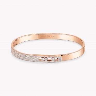 Move Noa Bangle SM Pavé Yellow Gold Diamond Bracelet