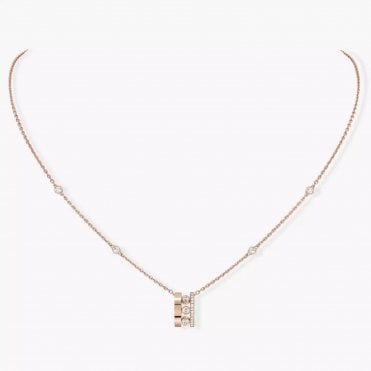 Move Romane Pendant Pink Gold Diamond Necklace