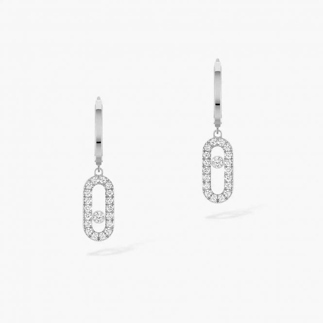 MESSIKA Move Uno Hoop Earrings White Gold Diamond Earrings