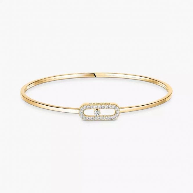 MESSIKA Move Uno Pavé Flex Bangle Yellow Gold Diamond Bracelet