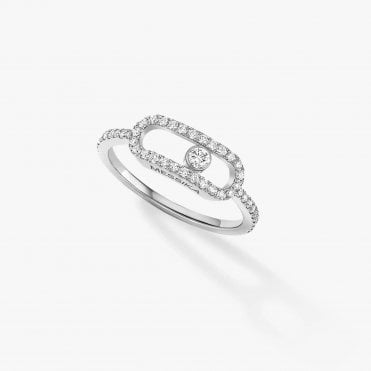Move Uno Pavé LM White Gold Diamond Ring
