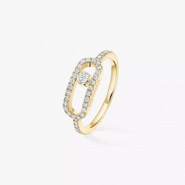 Move Uno Pavé LM Yellow Gold Diamond Ring