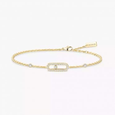 Move Uno Pavé Yellow Gold Diamond Bracelet