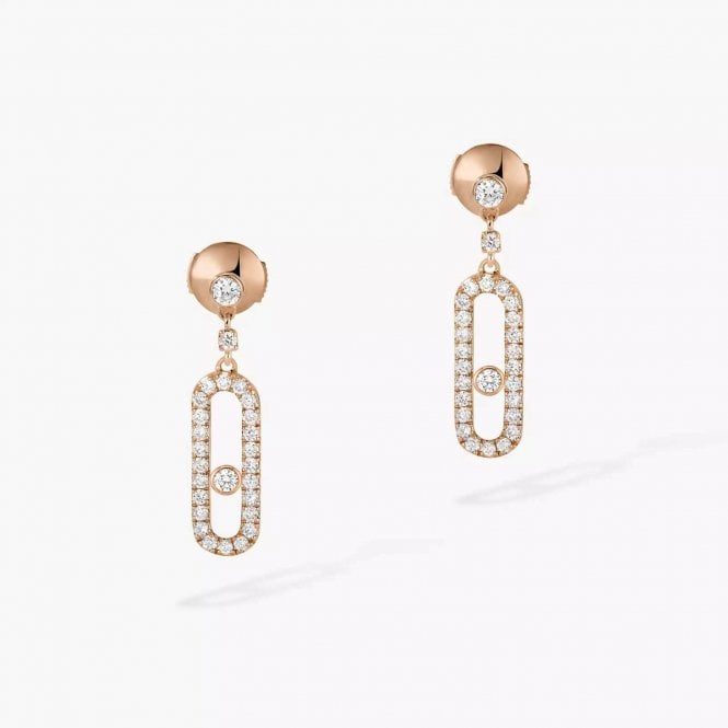 MESSIKA Move Uno Stud Pink Gold Diamond Earrings