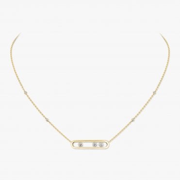 Move Yellow Gold Diamond Necklace