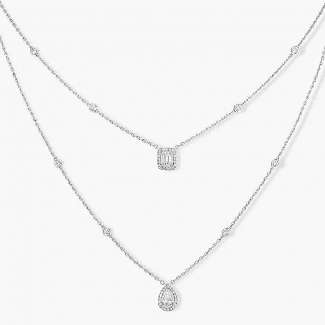 MESSIKA My Twin 2 Rows White Gold Diamond Necklace