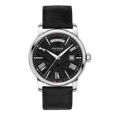 4810 DAY DATE BLK DIAL LEATHER