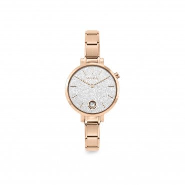 ROSEGOLD WATCH, GLITTER AND STONES
