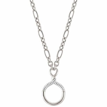 STERLING SILVER ENDLESS NECKLACE WITH STONES