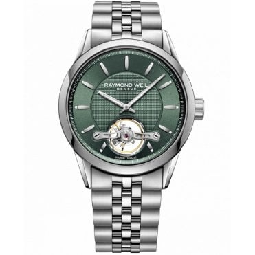 Freelancer Calibre RW1212 Men's Automatic Green Steel Watch 42mm