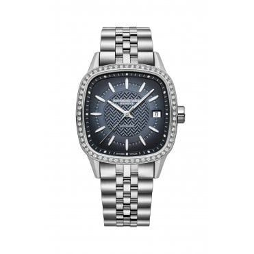 Freelancer Ladies Automatic Blue Dial Bracelet Cushion Shape Watch 34 x 34 mm