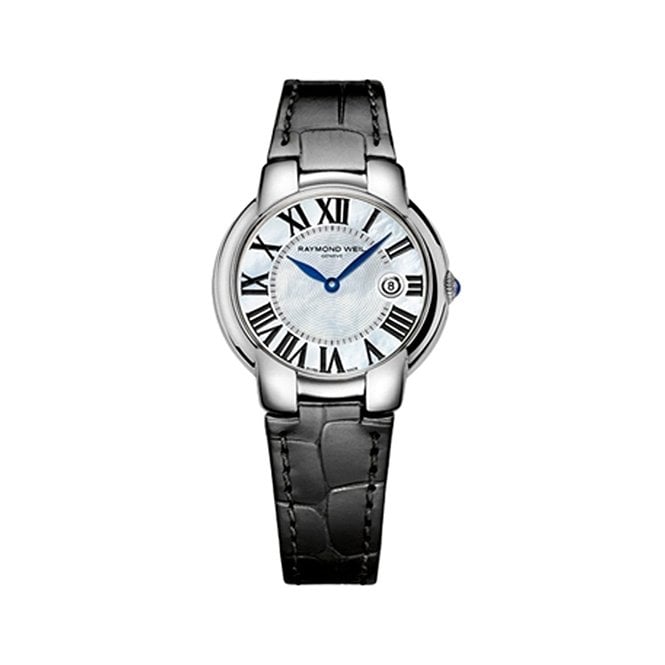 RAYMOND WEIL Jasmine Mother Of Pearl Dial Black Leather Ladies 35mm