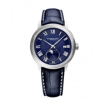 MAESTRO MOONPHASE BLUE ALLIGAT