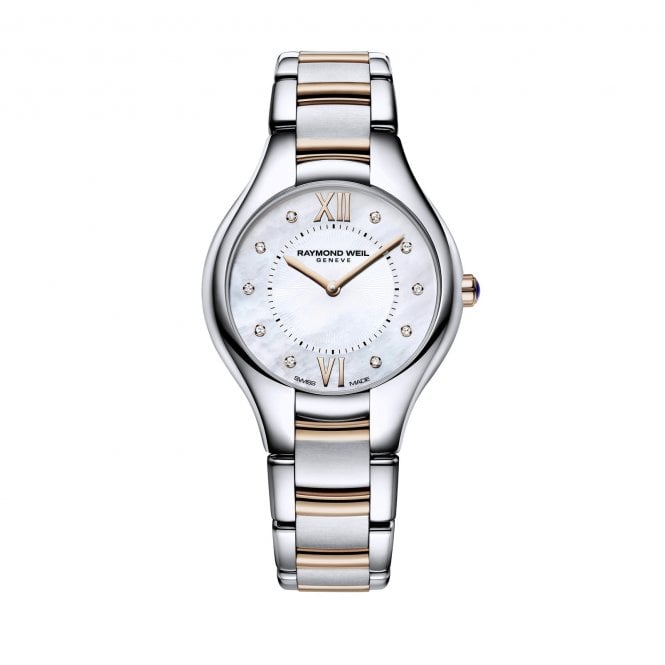 RAYMOND WEIL Noemia Rose Gold Plated and Stainless Steel Diamond 32mm