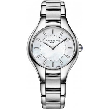 Noemia White Steel Quartz Watch 32MM