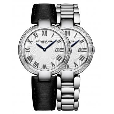 Shine Ladies Quartz 49 Diamond Steel Interchangeable Bracelet Watch 32mm