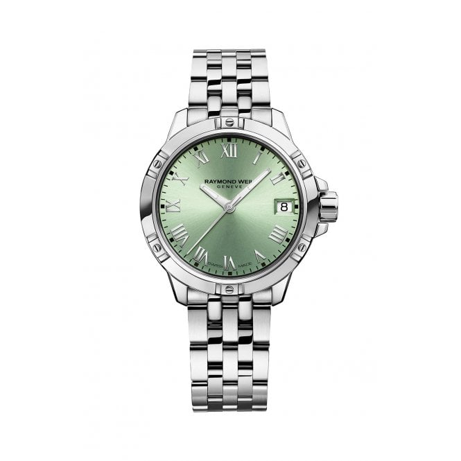 RAYMOND WEIL Tango Classic Ladies Quartz Green Dial Steel Date Watch 30mm