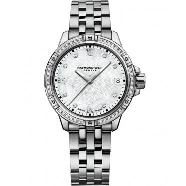 Tango Classic Ladies Quartz Silver Steel Diamond Bracelet Watch 30mm