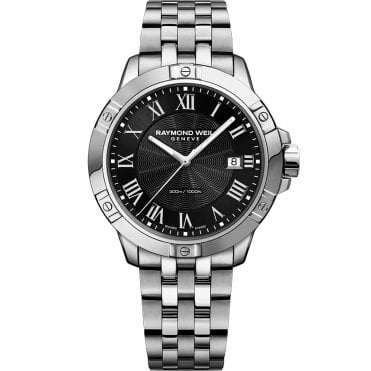 Tango Classic Mens Quartz Black Steel Bracelet Watch 41mm