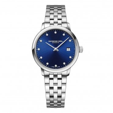 Toccata Ladies Blue Dial Diamond Quartz Watch 29 mm
