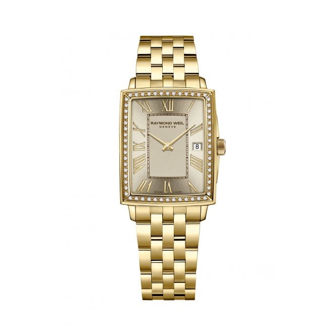 RAYMOND WEIL Toccata Ladies Champagne Dial Diamonds Quartz Watch 22 x 28 mm