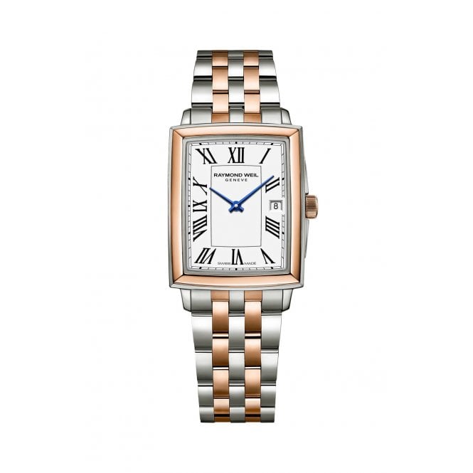 RAYMOND WEIL Toccata Ladies Two-tone Rose Gold Quartz Steel Watch 22 x 28 mm