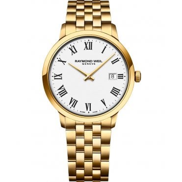 Toccata Men's Classic PVD Gold White Dial Quartz Watch 39 mm
