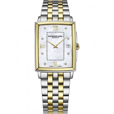 Toccata Men's Classic Rectangular Two-Tone Diamond Watch 37 x 29 mm