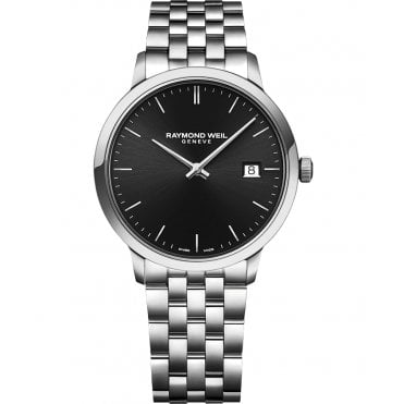 Toccata Men's Classic Steel Black Dial Quartz Watch 39mm