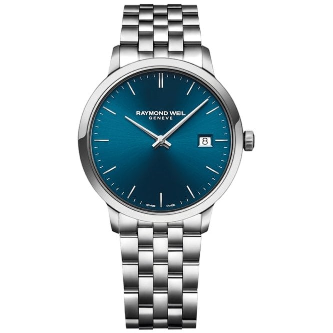 RAYMOND WEIL Toccata Mens Classic Steel Blue Dial Quartz Watch 39mm