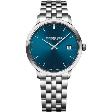 Toccata Mens Classic Steel Blue Dial Quartz Watch 39mm